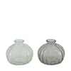 Vase glass 10.7x10.7x9cm 2 Mixed blue
