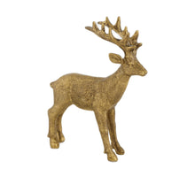 Figurine reindeer polyresin 15x3.5x18cm Gold