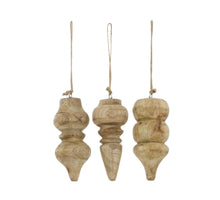 Hanger mango wood 4x4x10cm 3 Natural mixed