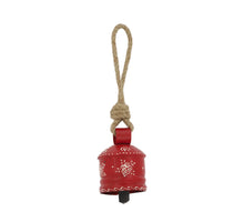Bell metal 7x7x10cm Red/White