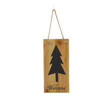 Sign blackboard Welcome fir wood with hanger 18x38x1.2cm