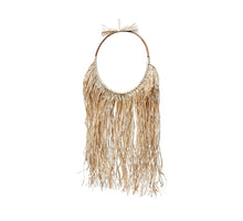 Raffia/rattan wall decor 35x100cm