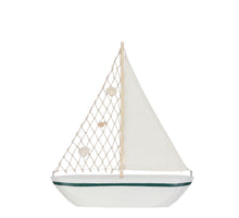 Zeilboot wit - l28xb5,5xh31,5cm