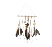 Decoratie hanger veer bruin - l1xb24xh34cm