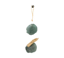 Garland capiz with driftwood 9x2x26cm Green