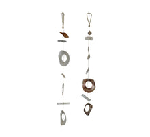 Garland nature with shells 10x2x60cm 2 assorted Natural