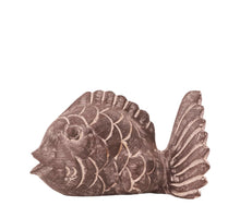 Fish albasia wood 28x14x18cm Dark brown