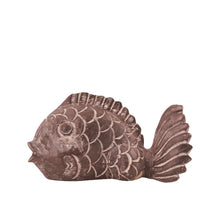 Fish albasia wood 38x18x22cm Dark brown