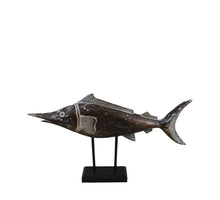 Statue swordfish albasia wood on stand 75x10x45cm Brown