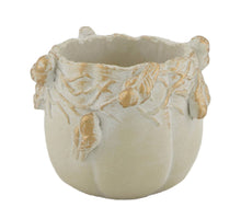 Planter cement ''birds'' 15x15x12.5cm Grey/Gold