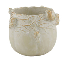 Planter cement ''birds'' 17.5x17.5x15.5cm Grey/Gold