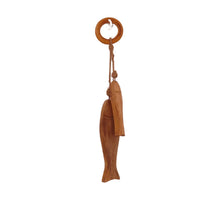 Fish mango wood with hanger 31x5x1.5cm Natural