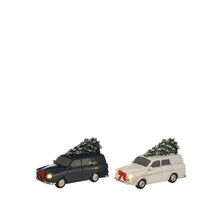 Vintage car classic 2 ass LED incl batt. 12x5x7cm