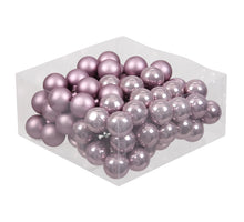 cb. 72 glassballs/wire lilac sage 30 mm