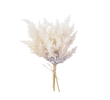 Erica cream flocked - l39xd18cm