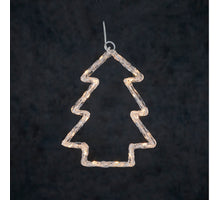 Kerstboom acryl warm wit 20led werkt op batterijen - b17xh20