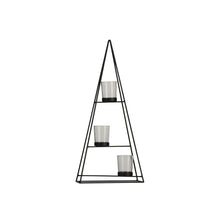 Theelicht houder boom zwart - l22xb9xh48cm
