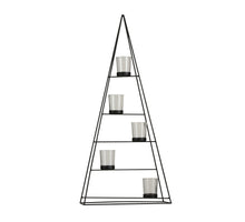 Theelicht houder boom zwart - l31xb12xh68cm