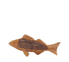 Fish teak wood 63x8x27cm Natural/Black