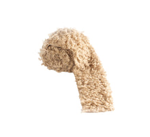Roll of curly wool, taupe, 8x200cm