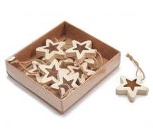 Xmas tree ornament star 4,5cm 8pcs
