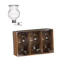 Clip vaas glas 3 stuks - h6xd4cm
