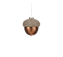 Ornament eikel bruin - d10cm