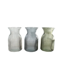 Vase glass 12x12x19.3cm 3 Mixed grey
