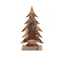 Wooden pine tree 15x26cm