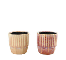 Planter ceramic 10.2x10.2x10.2cm 2 assorti Mixed