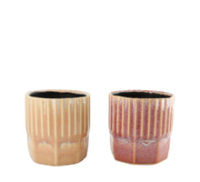 Planter ceramic 13.4x13.4x13.8cm 2 assorti Mixed