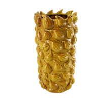 Vase fig ceramic 18x18x35.5cm Dark yellow