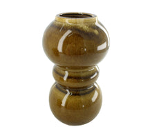 Vase ceramic 12.5x12.5x22.5cm Olive green