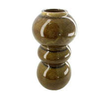 Vase ceramic 15.5x15.5x29cm Olive green