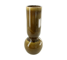 Vase ceramic 14.5x14.5x34.5cm Olive green
