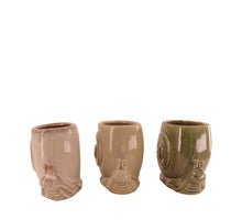 Planter snail ceramic 18.5x10.5x14cm 3 assorti Mixed green
