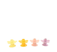 Candle holder flower porcelain 11x11x7.5cm 4 Mixed