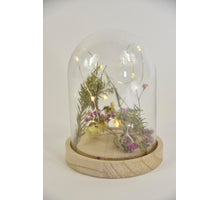 Stolp droogbloem 10 led battery operated  - h15xd11,5cm