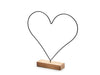 Metalen hart op voet 34cm zwart