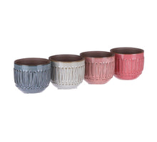 Floor pot rond 4 assorti - h6xd7,5cm