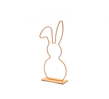 Metal bunny on base 13x29cm apricot