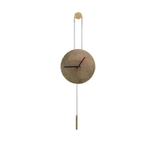 Clock round aluminium 38x4x38cm Antique Brass