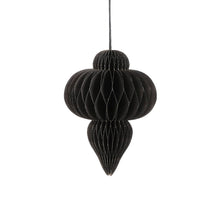 Ornament pegel recycled paper zwart - h18xd13cm