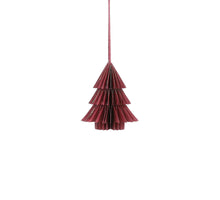 Ornament boom recycled paper rood - h10xd9cm