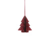 Ornament boom recycled paper rood - h10xd9cm