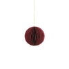 Ornament bal recycled paper rood - h8xd8cm