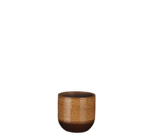 Nora pot rond oker glaze - h13xd14cm