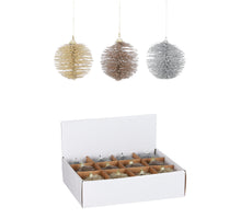 Ornament bal 3 assorti - h8xd8cm - Winter