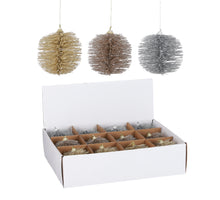 Ornament bal 3 assorti - h10xd10cm - Winter