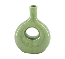 Vase ceramic 16x7.5x20.5cm Green